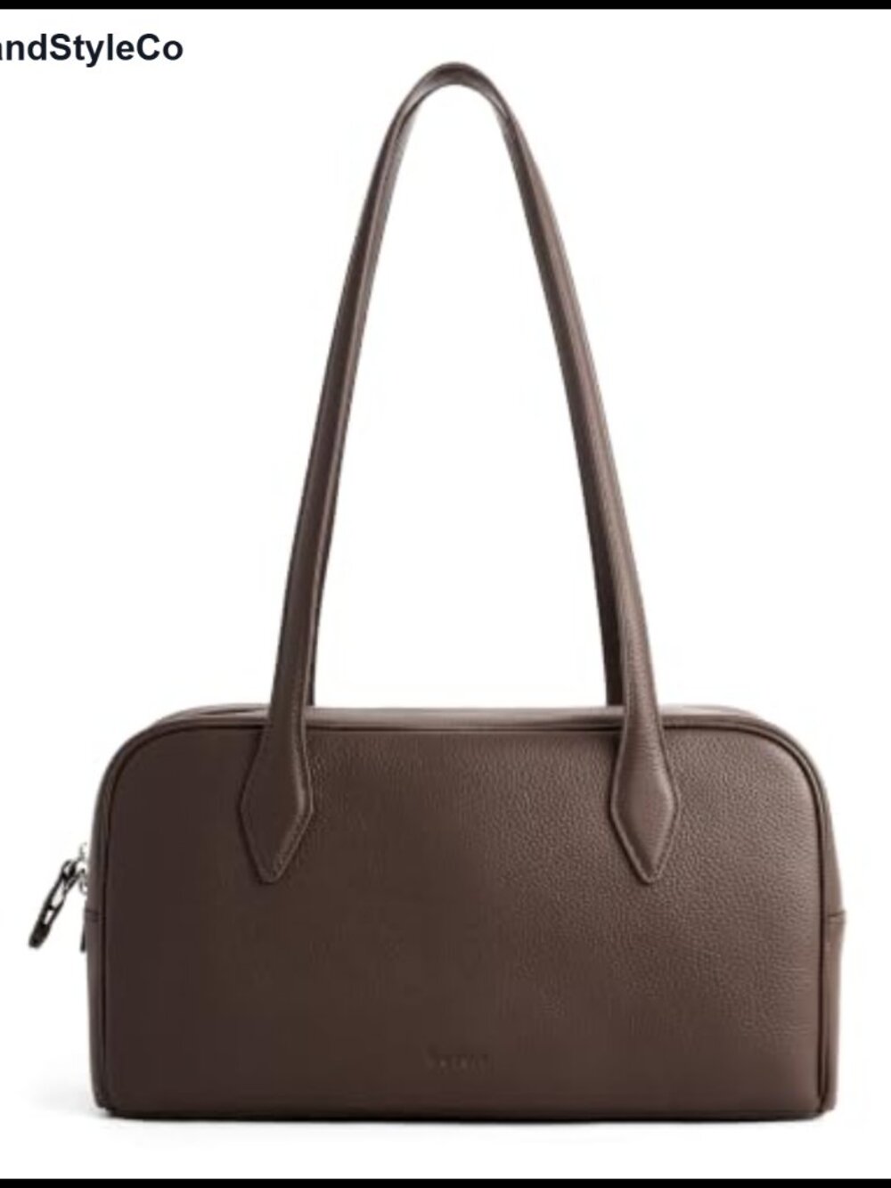 Genuine Leather Shoulder Bag Bowler Purse Anti-Theft Zipper